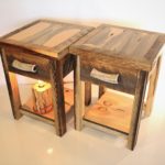 Nightstands- Barnwood and Blue-stained Pine